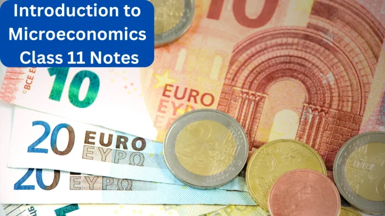Introduction to Microeconomics Class 11 Notes