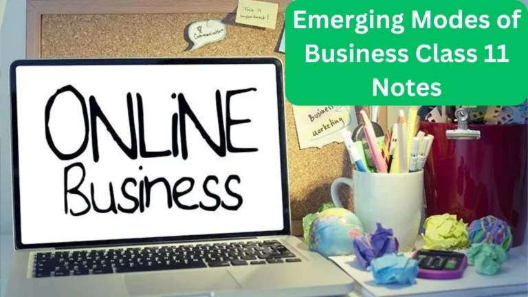 Emerging Modes of Business Class 11 Notes