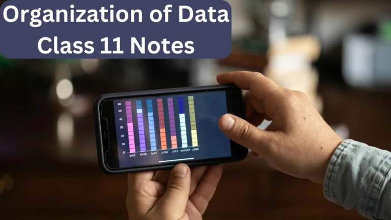 Organization of Data Class 11 Notes