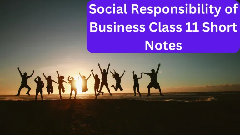 Social Responsibility of Business Class 11 Short Notes