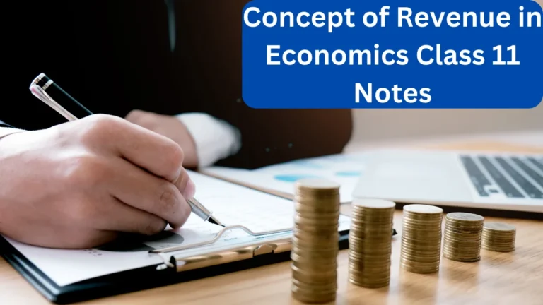 concept of revenue in economics class 11 notes