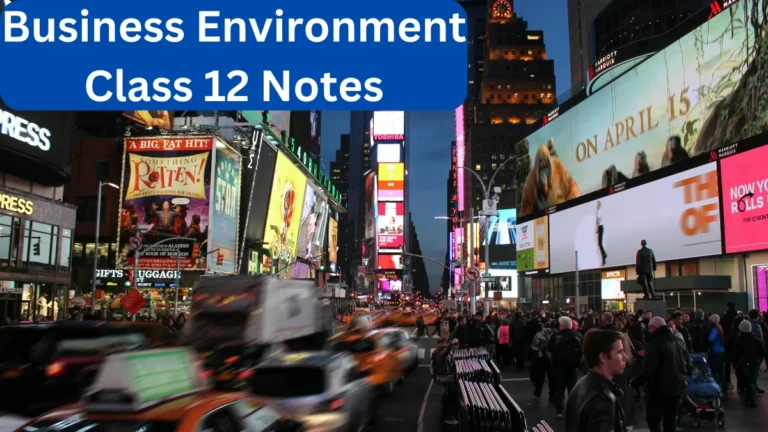 Business Environment Class 12 Notes