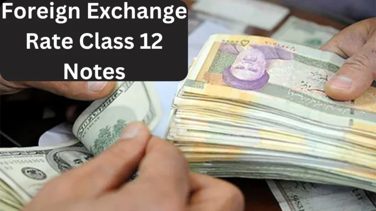 Foreign Exchange Rate Class 12 Notes