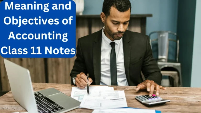 Meaning and Objectives of Accounting Class 11 Notes