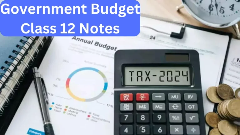 Government Budget Class 12 Notes