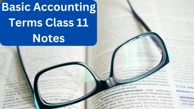 Basic Accounting Terms Class 11 Notes