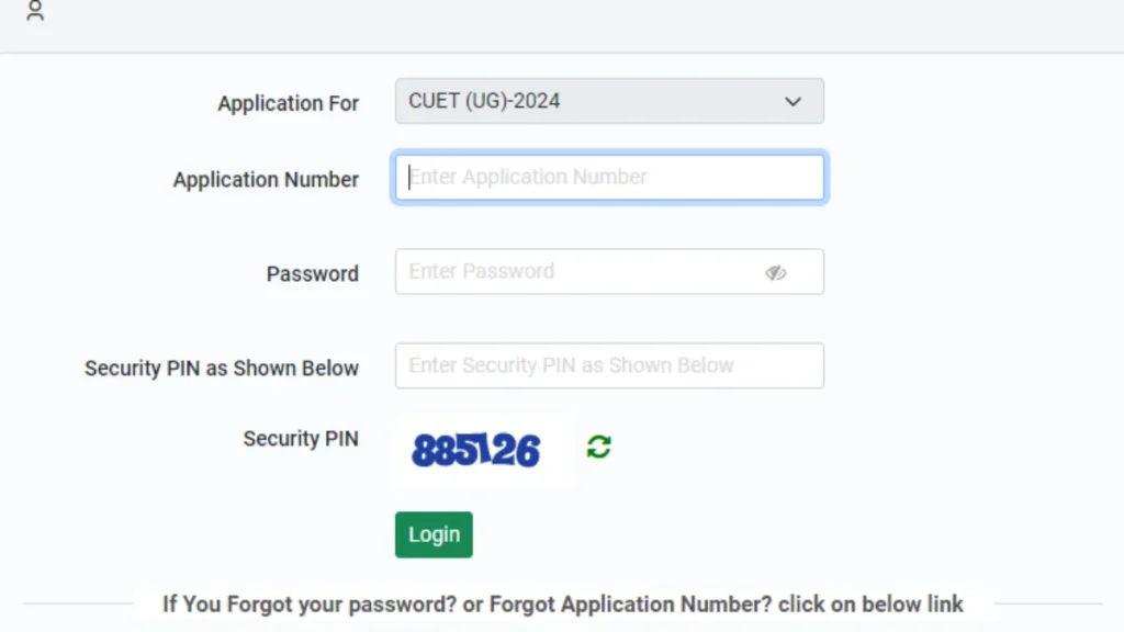 CUET UG Application Form 2024 Correction Process