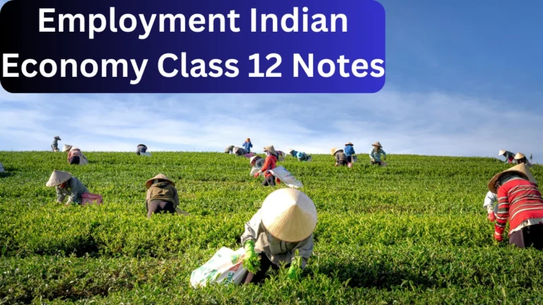 Employment Indian Economy Class 12 Notes