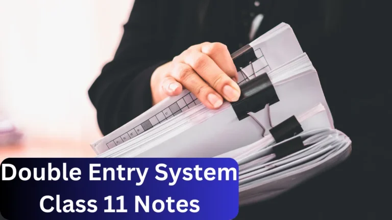 Double Entry System Class 11 Notes