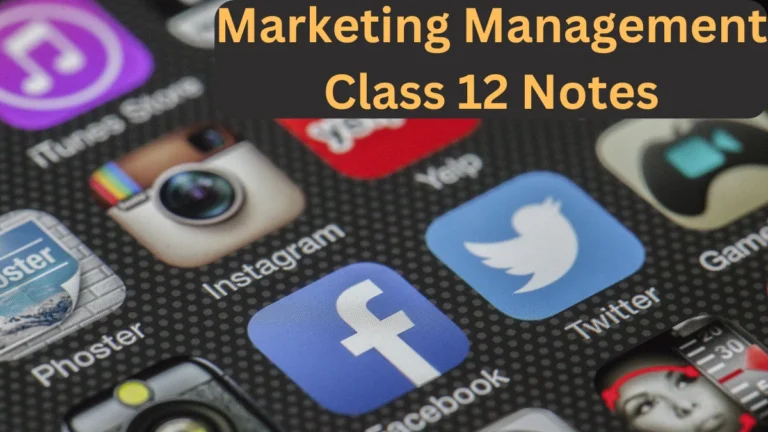 Marketing Management Class 12 Notes