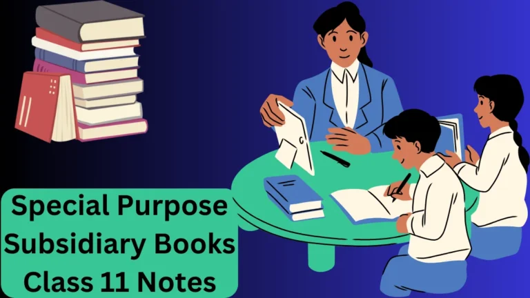 Special Purpose Subsidiary Books Class 11 Notes