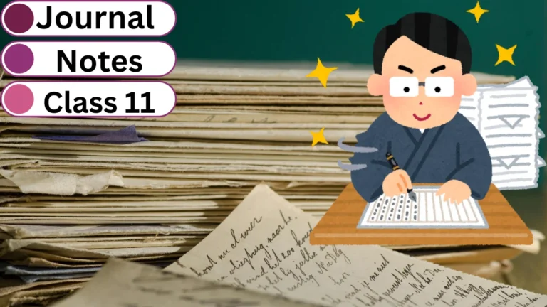 Journal Class 11 Notes Accountancy