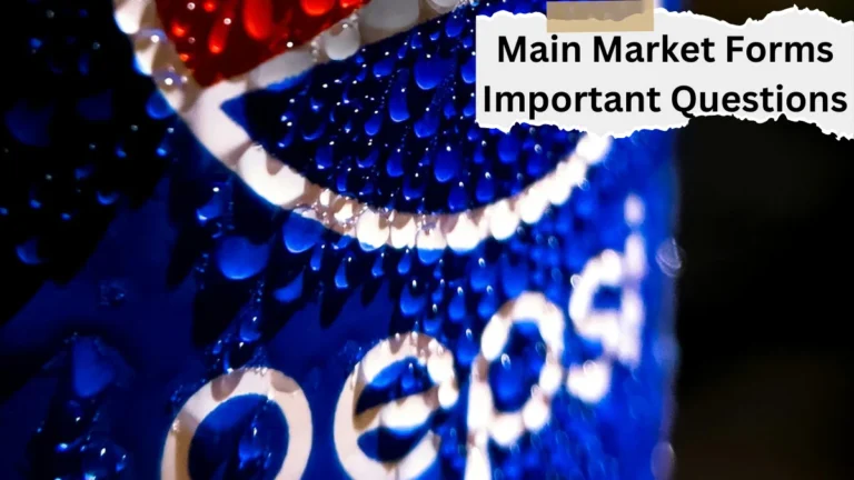 Main Market Forms Class 11 Important Questions
