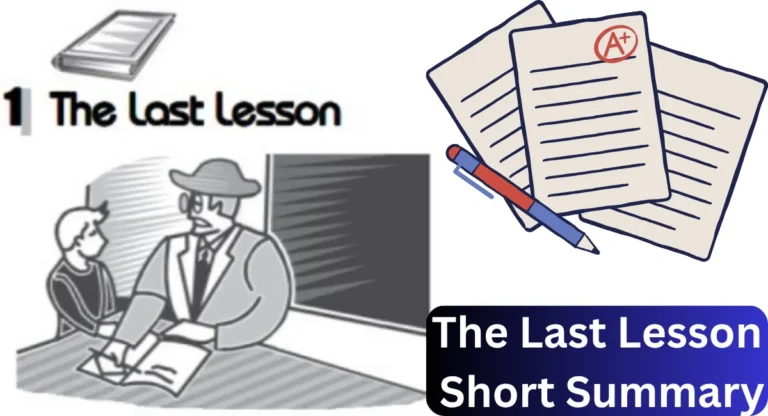 The Last Lesson Short Summary