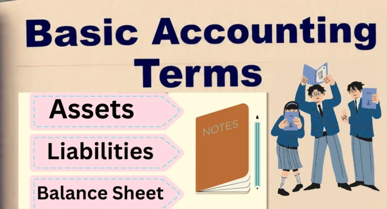 basic accounting terms class 11 notes