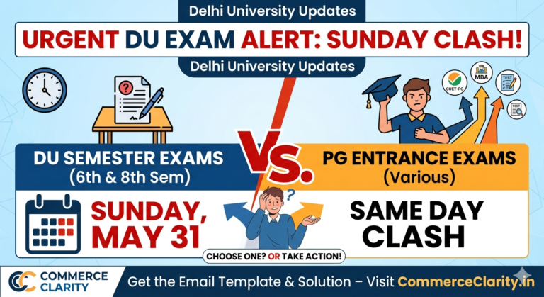DU Exam Alert: Sunday Exam Clash with PG Entrances (Full Details & Email Template)