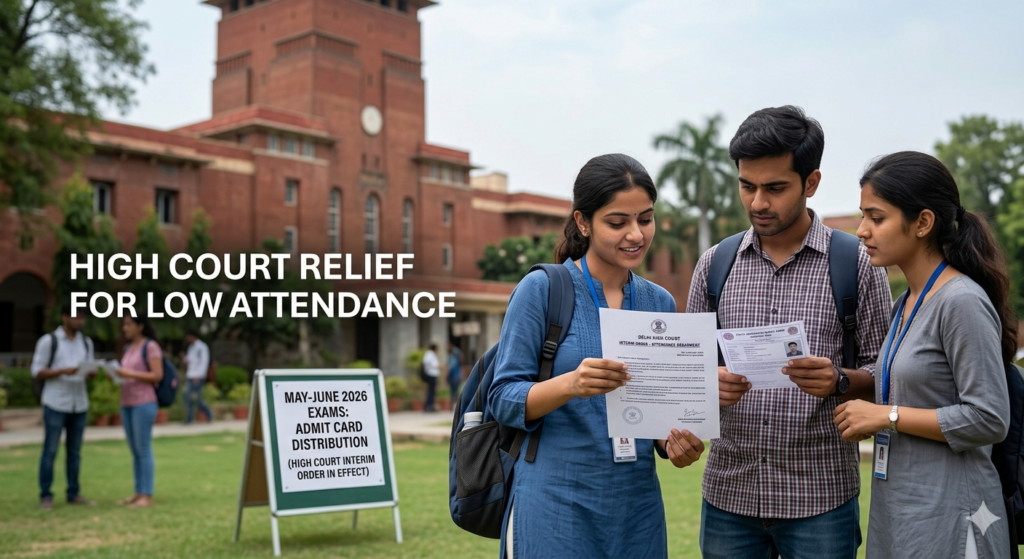 DU Admit Card Withheld? Delhi High Court Issues Crucial Update on 66% Attendance Rule