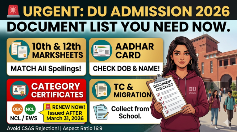 Delhi University Admission 2026 Document Checklist